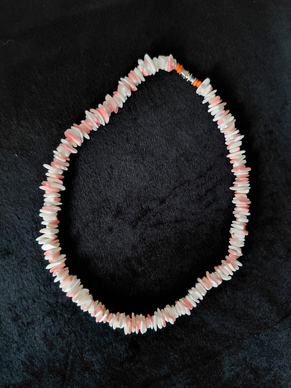 Pink and White Shell Chip Necklace